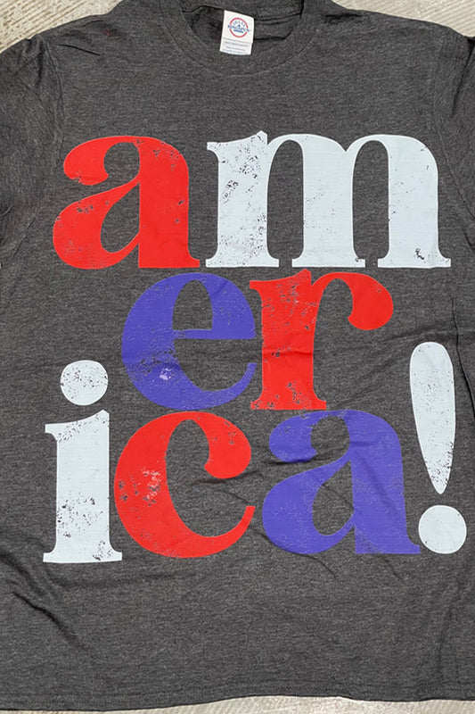 America Color Letter Stack Tee