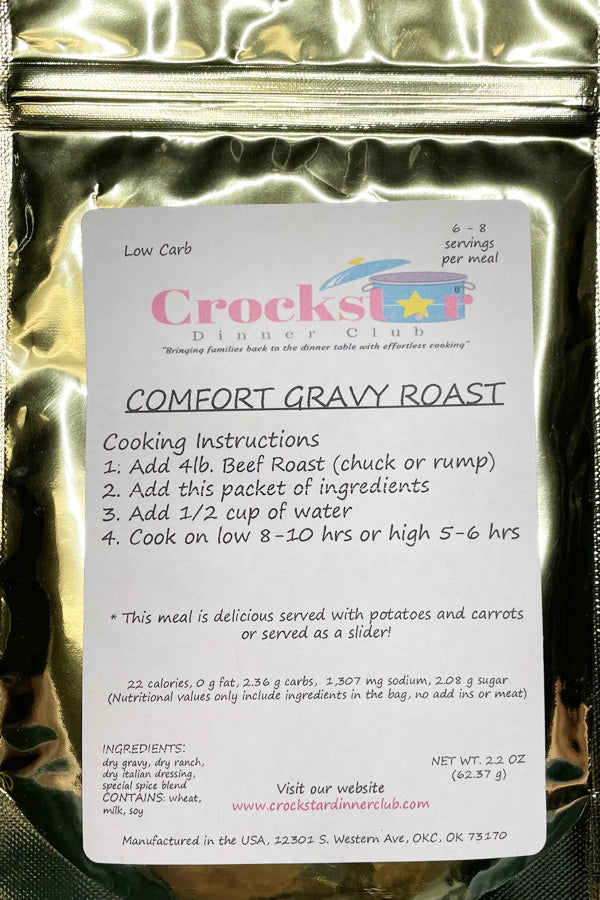 CROCKSTAR® Dinner Club Comfort Gravy Pot Roast Meal Prep Mix