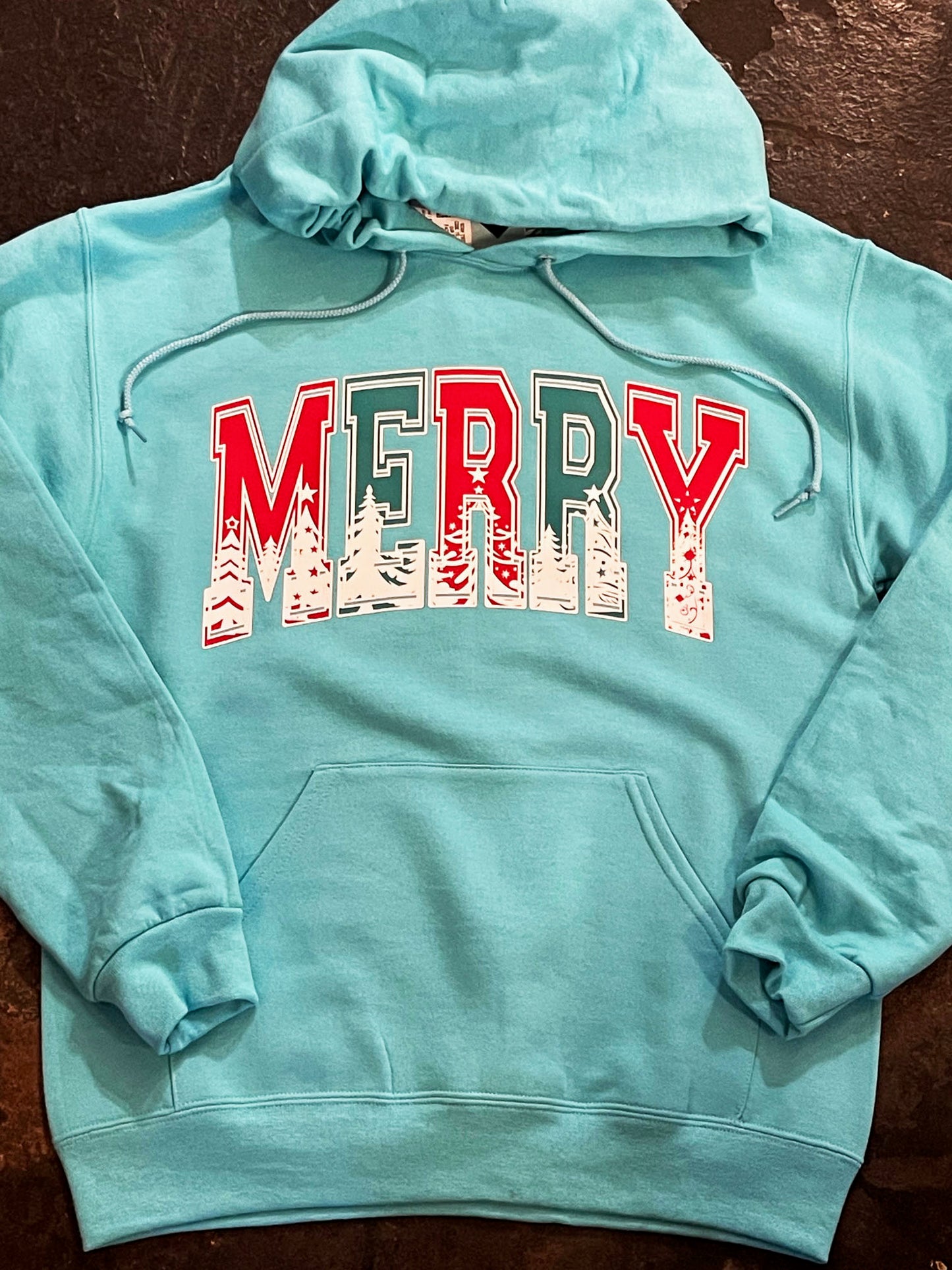 Merry Silhouette Aqua Hoodie