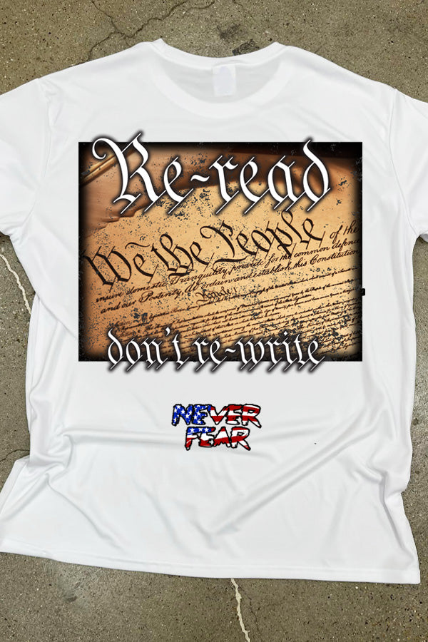 White red-red don't re-write constitution tee
