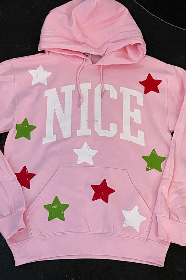 Naught Nice two sided Christmas hoodie