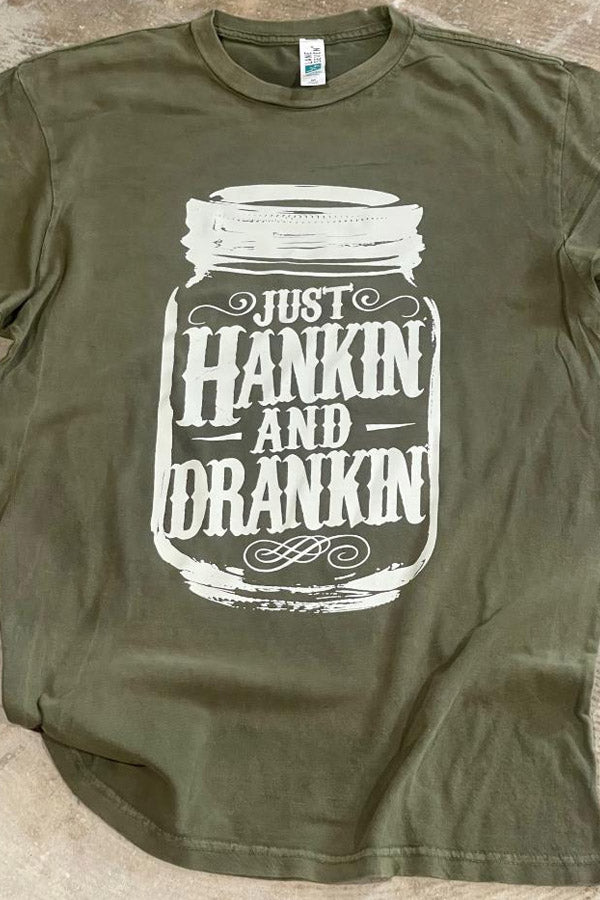 Hankin and Drankin Olive Tee