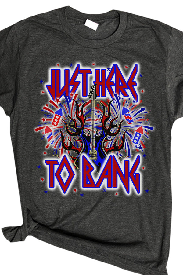 Here To Bang Guitar Tee