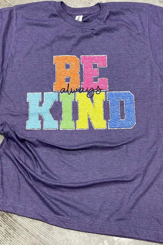 Be Kind Faux Chenille Letters Look