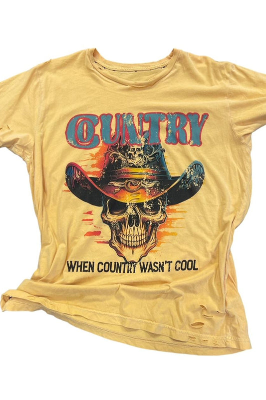 Country When Country Wasn't Cool Destroyed Tee