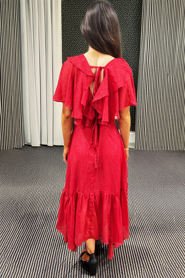 Red Starlet Layered Dress