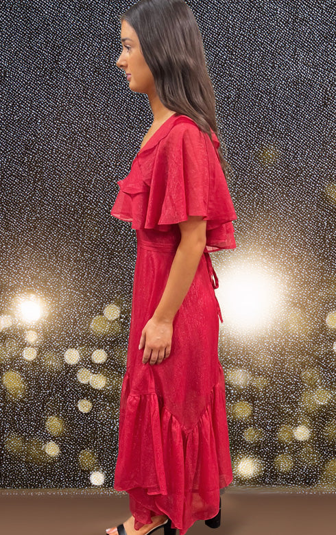 Red Starlet Layered Dress