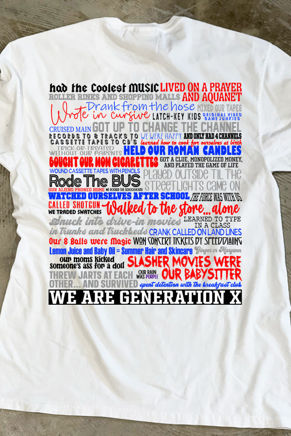 Gen X Stuff White Tee