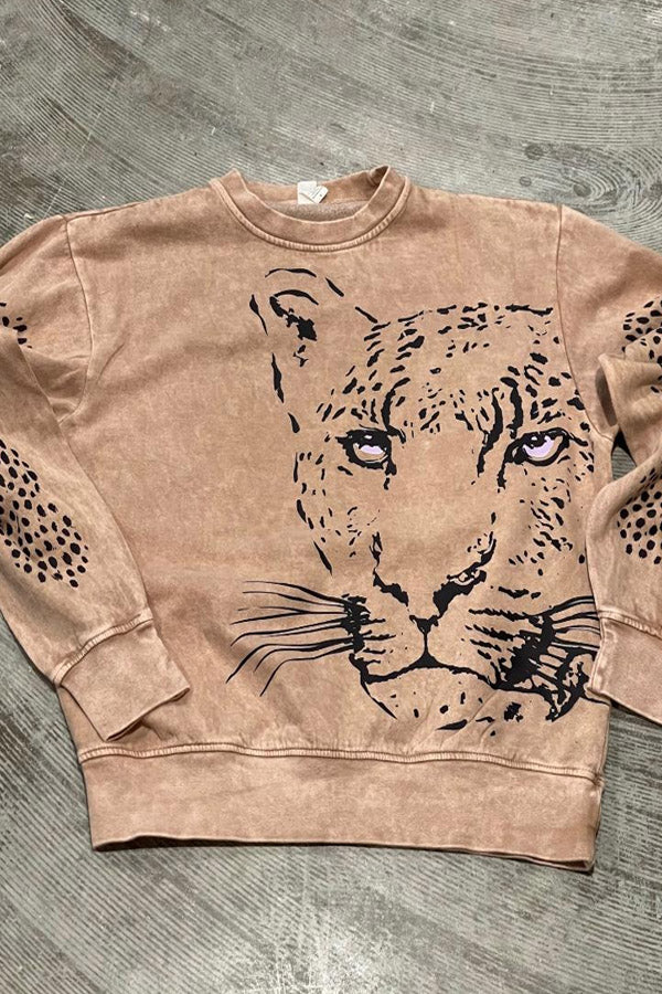 Leopard Left Sweatshirt