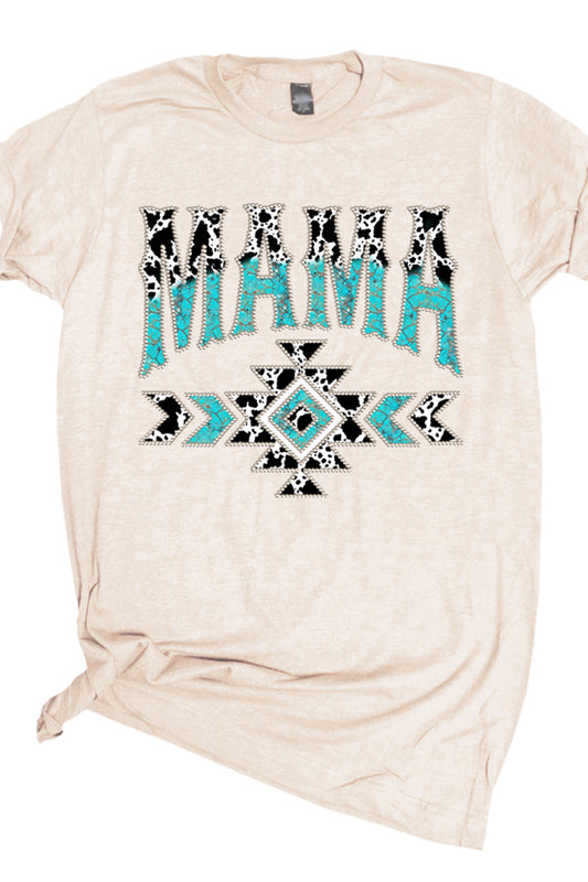 Mama Turquoise Southwestern Tee