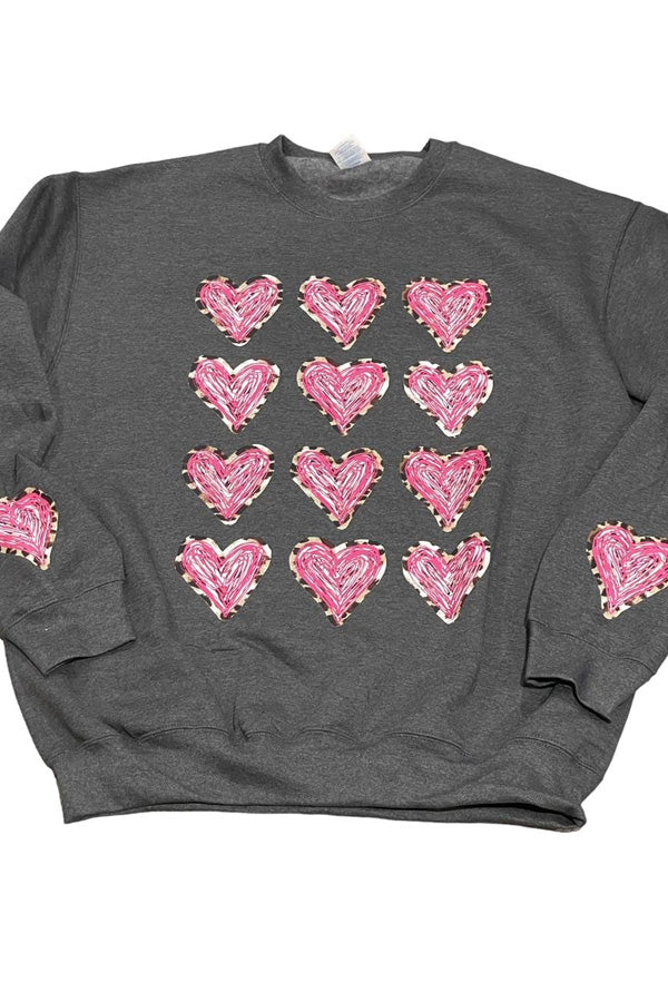 Scribble Hearts Sweatshirt