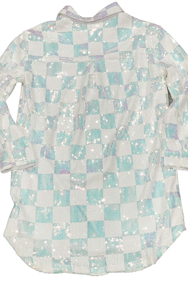 Checkerboard Sequin Dress