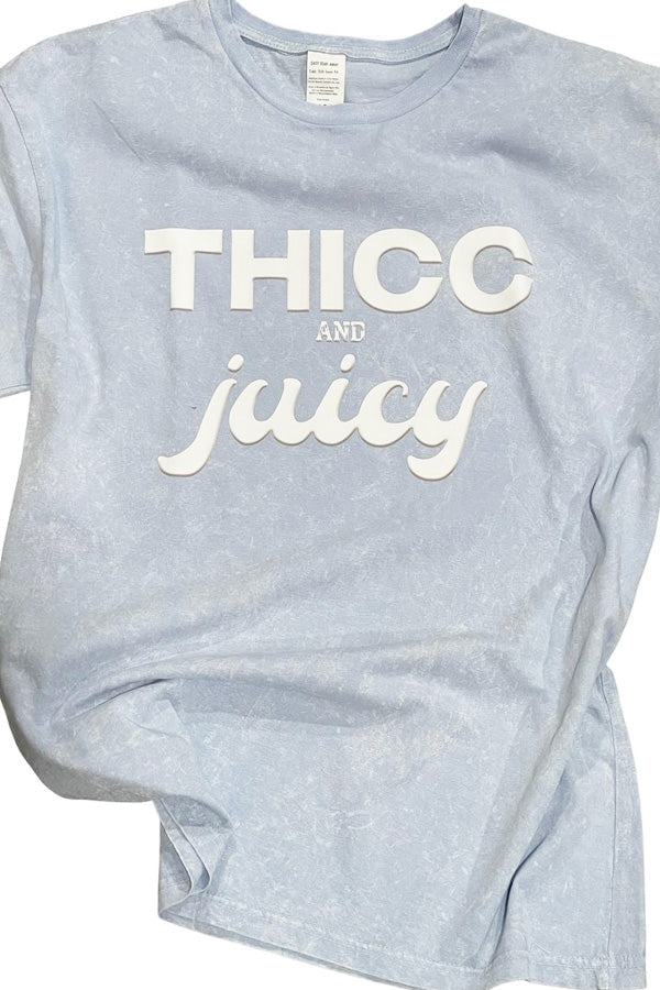 Thicc and Juicy Mineral Wash Tee