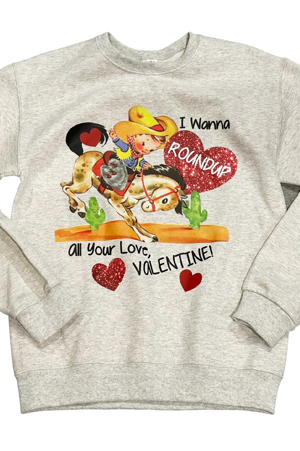 Vintage Valentines Cowboy Sweatshirt
