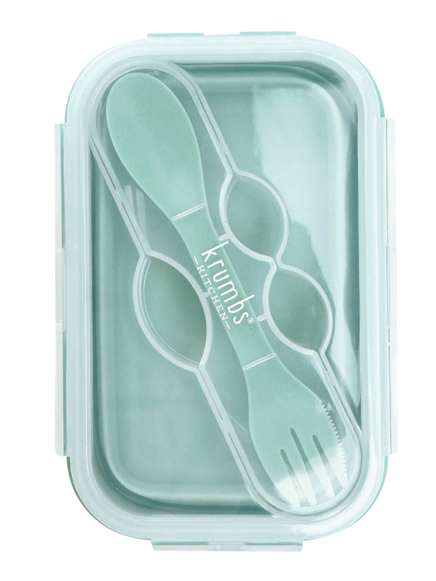 Krumbs collapsible silicone lunch container MINT!