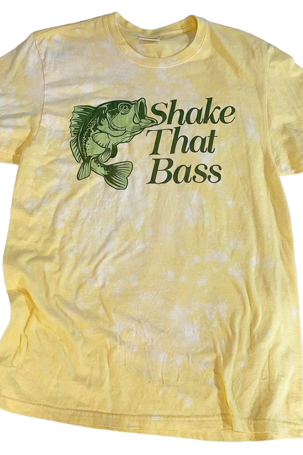 Shake That Bass Beach Wash bleached tee
