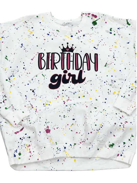 Birthday Girl Confetti Sweatshirt
