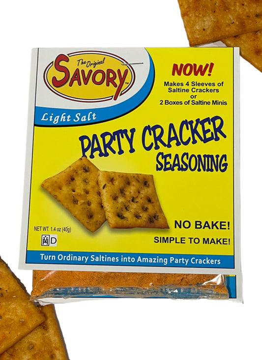  Lightly Salted has the same great taste as our Classic Original flavor but with less sodium. The seasoning packet includes 1.4 oz. of Lightly Salted flavored seasoning. Mix with 1 2/3 cup of Canola oil and 4 sleeves of Saltine Crackers.