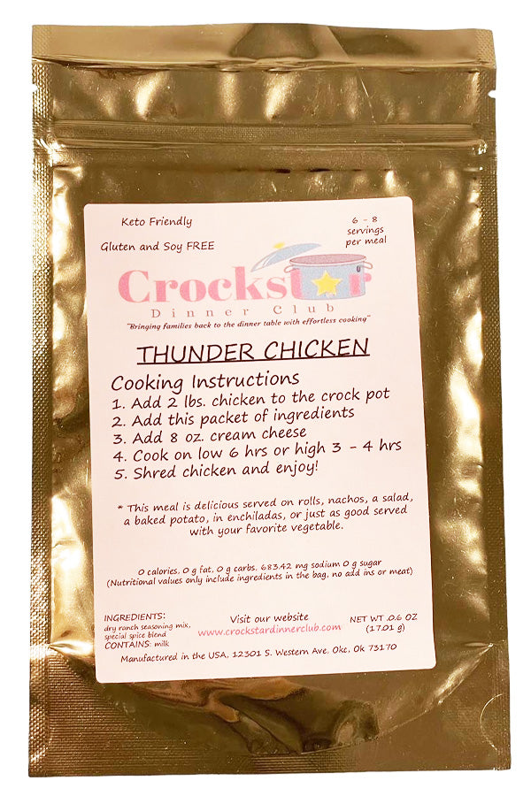 CROCKSTAR® Dinner Club Thunder Chicken Meal Prep Mix